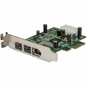 StarTech.com 3 Port 2b 1a LP 1394 PCI Express FireWire Card - Add 2 native FireWire 800 ports to your low profile/small form factor computer through a PCI Express expansion slot - pci express 1394a - pcie firewire card - pcie 1394 -4 port firewire 40