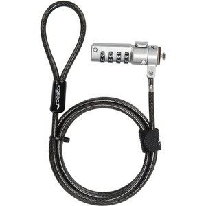 Rocstor Rocbolt R22 Cable Lock - Resettable - 4-digit - Combination Lock - Carbon Steel, Galvanized Steel, Zinc Alloy, Nickel - 6 ft - For Notebook, Desktop Computer, Monitor, Docking Station