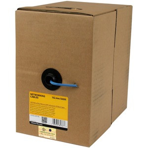 StarTech.com 500 ft Roll of Blue Plenum CMP Cat5e Solid UTP Bulk Cable - Make reliable horizontal Ethernet connections in applications requiring plenum rated Cat5e Cable - 500ft Cat5e Ethernet Bulk Cable - 500ft Roll Blue Plenum Cat5e Bulk Cable - 50