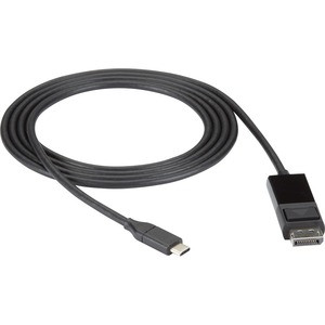 Black Box USB-C Adapter Cable - USB-C to DisplayPort Adapter, 4K60, DP 1.2 Alt Mode - 6 ft DisplayPort/USB-C A/V Cable for Audio/Video Device, Notebook, Tablet, Smartphone, Monitor, Projector - First End: 1 x USB Type C - Male - Second End: 1 x Displ