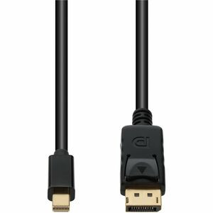 6ft Mini-DisplayPort 1.1 Male to DisplayPort 1.2 Male Black Cable For Resolution Up to 3840x2160 (4K UHD) - 100% compatible and guaranteed to work