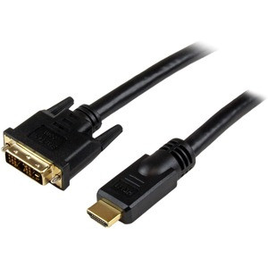 StarTech.com 25 ft HDMIÂ® to DVI-D Cable - M/M - Connect an HDMI®-enabled output device to a DVI-D display, or a DVI-D output device to an HDMI-capable display - DVI to HDMI Cable - 25 ft HDMI to DVI-D Cable - HDMI to DVI Adapter Cable - HDMI to DVI 