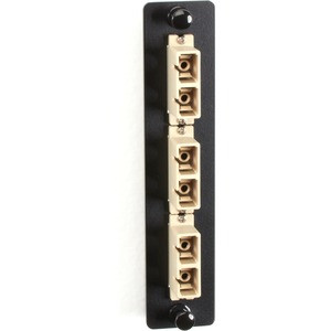 Black Box Standard Adapter Panel, Bronze Sleeves, (3) Duplex SC Pairs, Beige - 3 x SC Duplex - 3 Port(s) - 3 x RJ-11 - 3 x Duplex - TAA Compliant