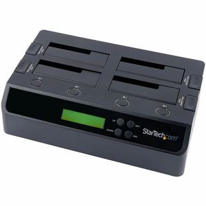 StarTech.com 4-Bay Hard Drive Duplicator and Eraser, External HDD/SSD Cloner / Copier / Wiper Tool, USB 3.0/eSATA to SATA Docking Station - 4-Bay external hard drive duplicator; Standalone drive cloner / copier, eraser / wiper, or docking station; 4.