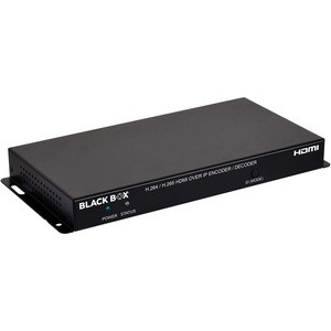 Black Box HDMI-over-IP H.264/H.265 Encoder/Decoder - Functions: Video Decoding, Video Encoding, Audio Encoder - 1920 x 1200 - WUXGA - H.264, H.265, HEVC, MPEG-4 - Network (RJ-45) - External - TAA Compliant
