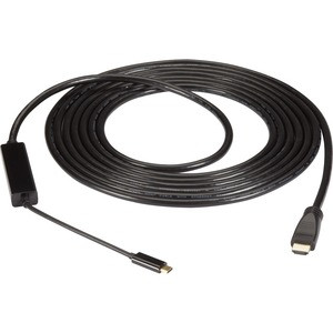 Black Box USB-C to HDMI Active Adapter Cable, 4K60, 16ft - 16 ft HDMI/USB-C A/V Cable for Audio/Video Device, Notebook, Tablet, Smartphone, Monitor, Projector, TV - First End: 1 x USB Type C - Male - Second End: 1 x HDMI 2.0 Digital Audio/Video - Mal