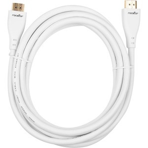 Rocstor Premium HDMI Cable with Ethernet - 4K/60Hz - 10 ft HDMI A/V Cable for HDTV, Cable Box, Satellite Receiver, Blu-ray Player, Computer, Projector, Gaming Console, Flat Panel Display, Monitor, Home Theater System, Audio/Video Device - First End: 