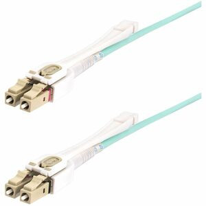StarTech.com 10m (30ft) LC to LC (UPC) OM4 Multimode Fiber Optic Cable, Push Pull Tabs, 50/125µm, 100G Networks, Bend Insensitive, LSZH - 10m (32.8ft) OM4 LOMMF LC/LC-UPC Fiber Cable w/Push Pull Tabs; 10/40/100Gbps Full Duplex; 50/125µm Bend-Inseniti