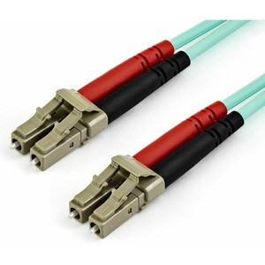 StarTech.com 10m (30ft) LC/UPC to LC/UPC OM4 Multimode Fiber Optic Cable, 50/125µm LOMMF/VCSEL Zipcord Fiber, 100G, LSZH Fiber Patch Cord - 10m (33ft) OM4 Multimode LC/LC-UPC Fiber Cable; 1/10/40/100 Gbps Full Duplex; 50/125µm Core w/ Aramid Sheath; 