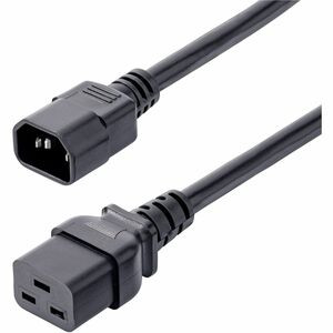StarTech.com 6ft (1.8m) Heavy Duty Power Cord, C14 to C19, 15A 250V, 14AWG, PDU Power Cord, Server Power Cable, UL Listed - 6ft (1.8m) Heavy Duty Power Cord with IEC 60320 C14 to IEC 60320 C19 connectors; 250V at 15A; UL Listed; Wire: 100% Copper; Fi