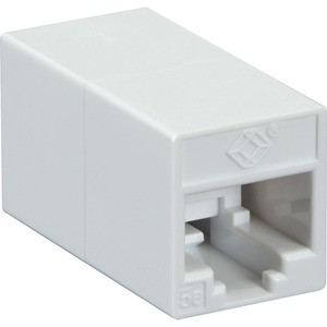Black Box CAT5e Unshielded Straight-Pin Coupler - White - 1 x RJ-45 Network Female - 1 x RJ-45 Network Female - White - TAA Compliant