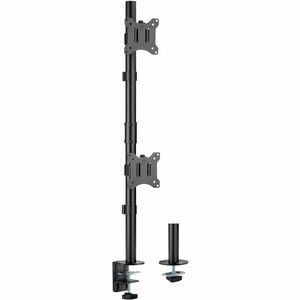 Rocstor ErgoReach Y10N008-B1 Desk Mount for Monitor - Black - Vertical - Height Adjustable - 2 Display(s) Supported - 17" to 32" Screen Support - 39.68 lb Load Capacity - 75 x 75, 100 x 100 - VESA Mount Compatible - 1