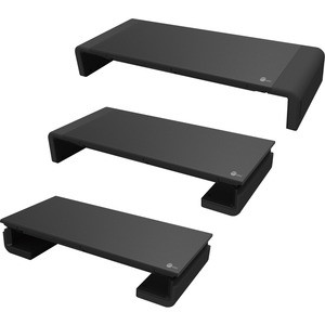 SIIG Stylish Foldable Monitor Stand - 55 lb Load Capacity - 7.9" Height x 3.2" Width - Desktop - Plastic - Black