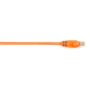Black Box Connect Cat.6 UTP Patch Network Cable - 25 ft Category 6 Network Cable for Network Device - First End: 1 x RJ-45 Network - Male - Second End: 1 x RJ-45 Network - Male - 1 Gbit/s - Patch Cable - Gold Plated Contact - CM - 26 AWG - Orange