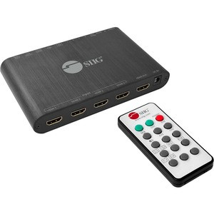 SIIG 4x1 HDMI Seamless Quad-Split Multi-Viewer Switcher - HDMI Quad Switcher - Full HD 1080p -1920x1080 60Hz - HDCP 1.4 - 4x1 HDMI Multi-Viewer Switcher - Computer / DVD Player / Blu-ray Disc Player / Camera / Set-top Box - Quad View - Quad Cycled - 