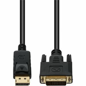 3ft DisplayPort 1.2 Male to DVI-D Dual Link (24+1 pin) Male Black Cable Which Requires DP++ For Resolution Up to 2560x1600 (WQXGA) - 100% compatible and guaranteed to work