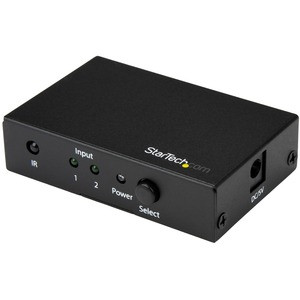 StarTech.com 2 Port HDMI Switch - 4K 60Hz - Supports HDCP - IR - HDMI Selector - HDMI Multiport Video Switcher - HDMI Switcher - Switch between two HDMI video sources on a single display, with support for Ultra HD resolutions - 4K HDMI switch - HDMI 