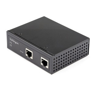 StarTech.com Industrial Gigabit PoE Injector - High Speed 90W 802.3bt PoE++ 52V-56VDC Ultra Power Over Ethernet/UPoE Injector -40C to +75C - High power industrial gigabit PoE injector 90W 1 Gbps Up to 90W max with IEEE 802.3bt Type 3/4 uPoE / Ultra p