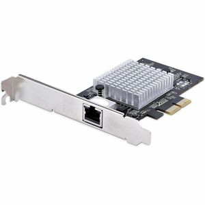 StarTech.com 1-Port 10Gbps PCIe Network Adapter Card, Network Card for PC/Server, PCIe Ethernet Card w/Jumbo Frame, NIC/LAN Interface Card - This 10G capable PCIe network adapter card leverages existing Cat5e/6/6a cabling - Six Speeds NIC 10G/5G/2.5G
