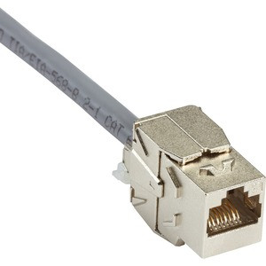 Black Box CAT6 Shielded Keystone Jack w/ Universal Wiring - 1 x RJ-45 Keystone Female - Silver - TAA Compliant