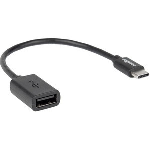 Rocstor Premium 6" USB-C to USB-A Adapter M/F - USB 2.0 - USB Type C to A Converter - For use of USB C devices such as Macbook Pro, MacBook, Chromebook, and other USB-C devices - 1 Pack - 1 x USB Type C Male - 1 x USB Type A Female - Black Adapter - 