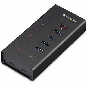 StarTech.com 7 Port USB C Hub - 2x USB-C & 5x USB-A - Mountable Metal USB 3.0 Type-C Hub - 5Gbps USB 3.2 Gen 1 - Self Powered - BC 1.2 - 7-Port USB-C hub - USB Type-C laptop/desktop to 5 USB-A (1x BC 1.2) and 2 USB-C - SuperSpeed 5Gbps USB 3.1/3.2 Ge