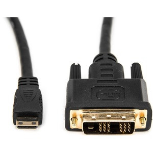 Rocstor Premium 3ft Mini HDMI to DVI-D Cable - M/M - DVI/HDMI for Audio/Video Device, Projector, Notebook, Tablet PC, Camera - 3ft - 1 Pack - 1 x HDMI (Mini Type C) Male Digital Audio/Video - 1 x DVI-D Male Digital Video - Gold Plated Connector - Gol