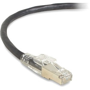 Black Box GigaTrue 3 Cat.6 (S/FTP) Patch Network Cable - 3 ft Category 6 Network Cable for Patch Panel, Wallplate, Network Device - First End: 1 x RJ-45 Network - Male - Second End: 1 x RJ-45 Network - Male - 1 Gbit/s - Patch Cable - Shielding - Gold
