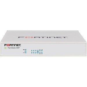 Fortinet FortiGate FG-80F Network Security/Firewall Appliance - 8 Port - 1000Base-T, 1000Base-X - Gigabit Ethernet - 1.25 GB/s Firewall Throughput - AES (256-bit), SHA-256 - 200 VPN - 8 x RJ-45 - 2 Total Expansion Slots - Desktop, Wall Mountable, Rac
