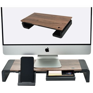 SIIG Stylish Foldable Monitor Stand with USB Hub - USB BC 1.2 Charging - 55lb Load Capacity