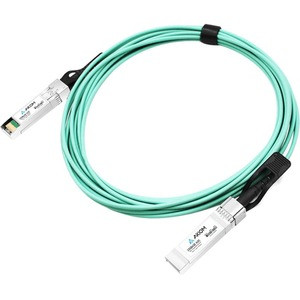 Axiom Fiber Optic Network Cable - 9.84 ft Fiber Optic Network Cable for Network Device, Router, Switch - First End: 1 x SFP28 Network - Male - Second End: 1 x SFP28 Network - Male - 25 Gbit/s - Aqua