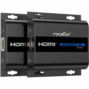 Rocstor TrueReach 1080p HDMI & IR Over IP Extender - 1080p 60Hz up to 393ft (120m) - Over IP Extender - IR Passback - One transmiter to One and Many Receivers - Industrial Grade - Includes HDMI Transmitter and Receiver (Kit) - Supports IR passback - 