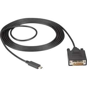 Black Box USB-C Adapter Cable - USB-C to DVI Adapter, 1080p @ 60Hz, DP 1.2 Alt Mode - 10 ft DVI-D/USB-C Video Cable for Video Device, Notebook, Tablet, Smartphone, Monitor, Projector - First End: 1 x USB Type C - Male - Second End: 1 x DVI-D (Dual-Li