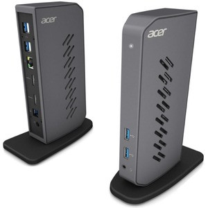 Acer USB 3.0 Dock U301 - for Notebook/Monitor - USB 3.1 (Gen 1) Type A - 2 Displays Supported - 1920 x 1080 - 6 x USB Ports - 4 x USB 2.0 - 6 x USB Type-A Ports - USB Type-A - Network (RJ-45) - 2 x HDMI Ports - HDMI - Wired - Gigabit Ethernet - Windo