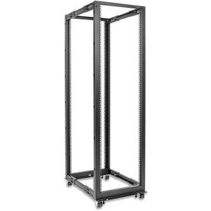 SolidRack 42U Adjustable Depth Open Frame 4 Post Rack w/ Casters - Adjustable mounting depth of 22in-40in - Includes Casters - Maximum Stationary load capacity of 1200 lbs (544 kgs) - Assembly Required - For Server, Storage, Patch Panel, A/V Equipmen