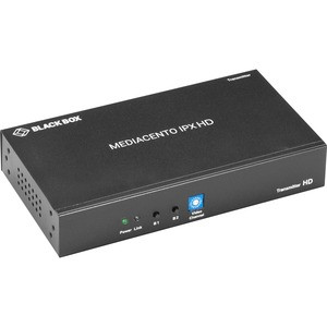 Black Box MediaCento IPX HD Extender Transmitter - HDMI-Over-IP - 1 Input Device - 328.08 ft Range - 1 x Network (RJ-45) - 1 x HDMI In - Full HD - 1920 x 1080 - Twisted Pair - TAA Compliant