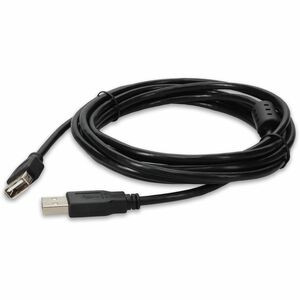 AddOn 5-Pack of 10ft USB 2.0 (A) Male to Female Black Cables - 100% compatible and guaranteed to work
