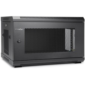 Rocstor SolidRack Wall Mount Rack Enclosure - Rocstor SolidRack 6U Wall Mount R106SH4 Rack Vented Enclosure - Front & Side Door Locks - 200 lb Maximum Weight Capacity - Assembled - 14.75" Rack Depth - Cold-rolled Steel - Optional Casters & Fans - 600