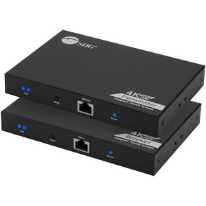 SIIG 4K 60Hz HDR HDMI KVM Over Cat6 Extender with S/PDIF & Touch Screen Support - Extends/splits HDMI signals up to 230ft (70m) through RJ45 network with nearly zero latency - Supports HDMI loopout - Video resolution up to 4K@60Hz 4:4::4 and HDR YUV 