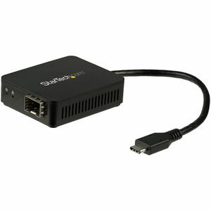 StarTech.com USB C to Fiber Optic Converter - Open SFP - USB 3.0 Gigabit Ethernet Network Adapter - 1000BASE-SX/LX - Windows / Mac / Linux - Connect to a GbE network through your laptop's USB-C port using the Gigabit SFP of your choice - USB C to Fib