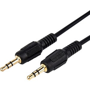 Rocstor Premium Slim 3.5mm Stereo Audio Cable 3 ft - M/M - Mini-phone Male Stereo Audio - Mini-phone Male Stereo Audio Male to Male- 1m - Black - For Smartphone, Mobile Phones, iPhone (with Headphone Jack), iPod AND MP3 PLAYER - 3 ft Mini-phone Audio