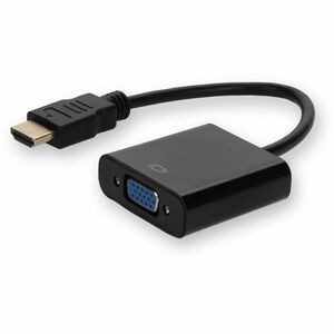 5PK HDMI 1.3 Male to VGA Female Black Adapters Which Includes 3.5mm Audio and Micro USB Ports For Resolution Up to 1920x1200 (WUXGA) - 100% compatible and guaranteed to work