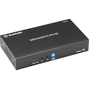 Black Box MediaCento IPX HD Extender Receiver - HDMI-Over-IP - 1 Output Device - 328.08 ft Range - 1 x Network (RJ-45) - 1 x HDMI Out - Full HD - 1920 x 1080 - Twisted Pair - TAA Compliant