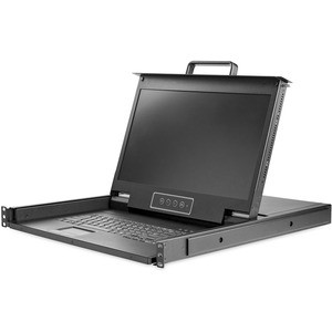 StarTech.com Rackmount KVM Console HD 1080p - Single Port VGA KVM w/17" LCD Monitor - 1U LCD KVM Server Rack Drawer w/Cables - USB Support - Rackmount KVM Console with HD widescreen (16:9) 1080p - 17.3in LCD panel - Rack mount monitor works with virt