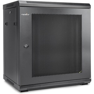 Rocstor SolidRack Wall Mount Rack Enclosure - Rocstor SolidRack 9U Wall Mount R109SH4 Rack Vented Enclosure - Front & Side Door Locks - 200 lb Maximum Weight Capacity - Assembled - 14.75" Rack Depth - Cold-rolled Steel - Optional Casters & Fans - 600