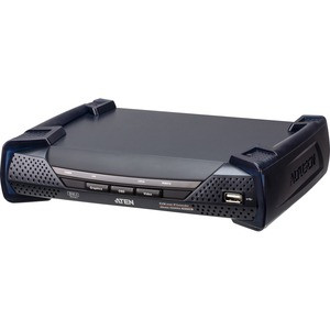 ATEN DVI-I Dual Display KVM over IP Receiver - 2 Computer(s) - WUXGA - 1920 x 1200 Maximum Video Resolution - 1 x Network (RJ-45) - 4 x USB - 2 x DVI - Desktop, Rack-mountable