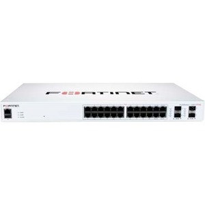 Fortinet FortiSwitch FS-124F-POE Ethernet Switch - 24 Ports - Manageable - 2 Layer Supported - Modular - 237.40 W Power Consumption - 185 W PoE Budget - Optical Fiber, Twisted Pair - PoE Ports - 1U High - Rack-mountable - Lifetime Limited Warranty