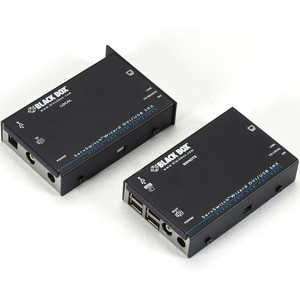 Black Box ServSwitch Wizard SRX DVI-D/USB Extender, Single-Head - 1 Computer(s) - 1 Remote User(s) - 196 ft Range - 3840 x 2400 Maximum Video Resolution - 2 x Network (RJ-45) - 3 x USB - 2 x DVI - 5 V DC, 110 V AC, 220 V AC Input Voltage - Rack-mount