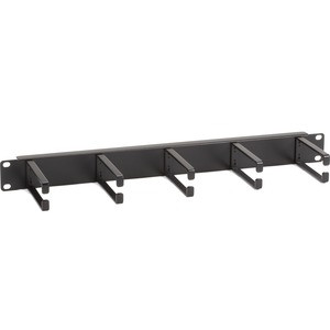 Black Box Horizontal IT Rackmount Cable Manager - 1U, 19" , Single-Sided, Black - Rack Cable Management Panel - Black - 1 - 1U Rack Height - 19" Panel Width - TAA Compliant