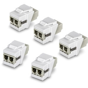 TRENDnet LC Duplex Fiber Optic Keystone Coupler Jacks- 5-Pack, TC-K05LC, Single-Mode & Multi-Mode Fiber - 5 Pack